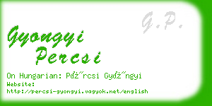 gyongyi percsi business card